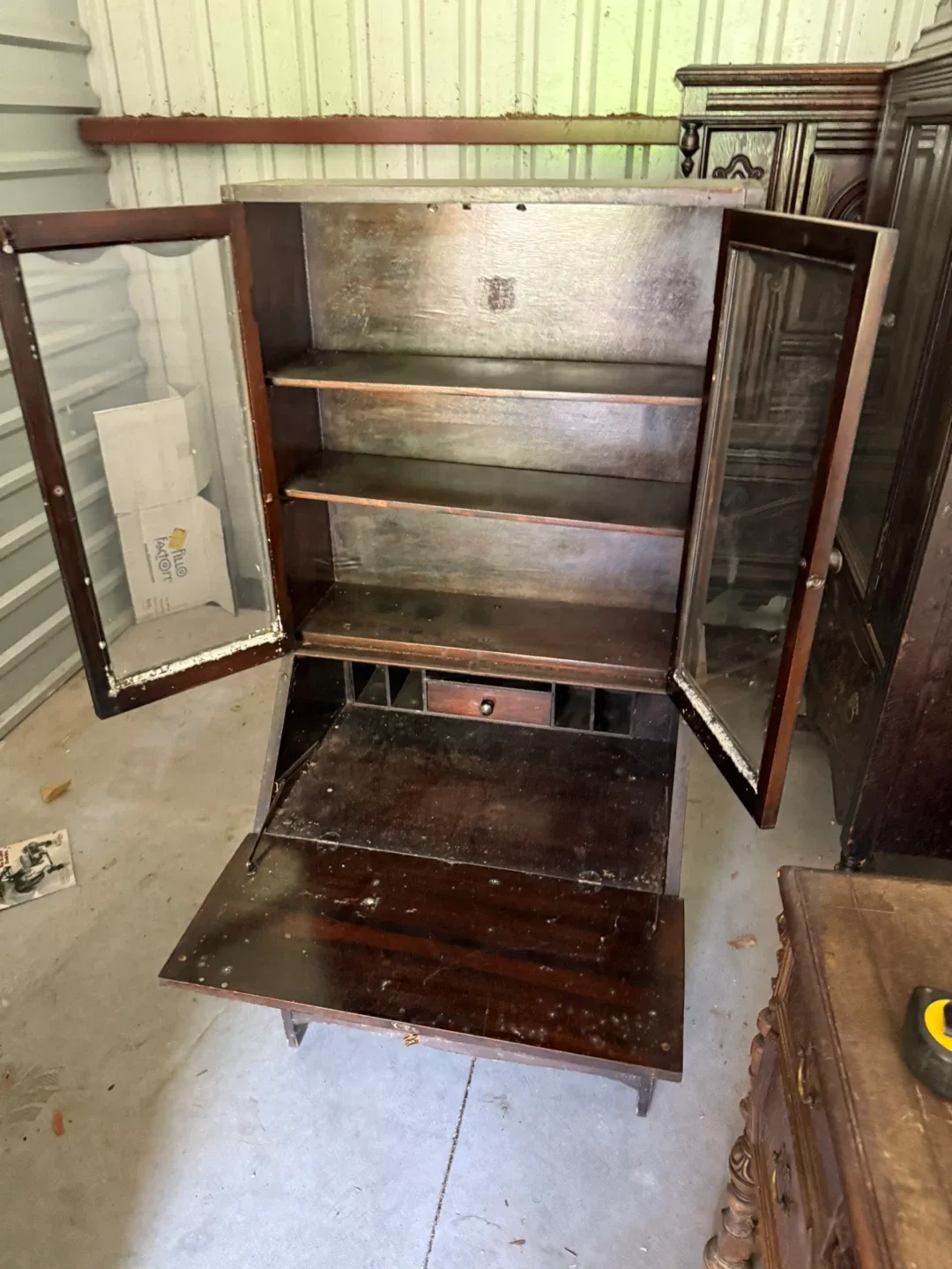 Antique Ornate Mirror, Candlestick, Lamps, Chair image indicator(9)