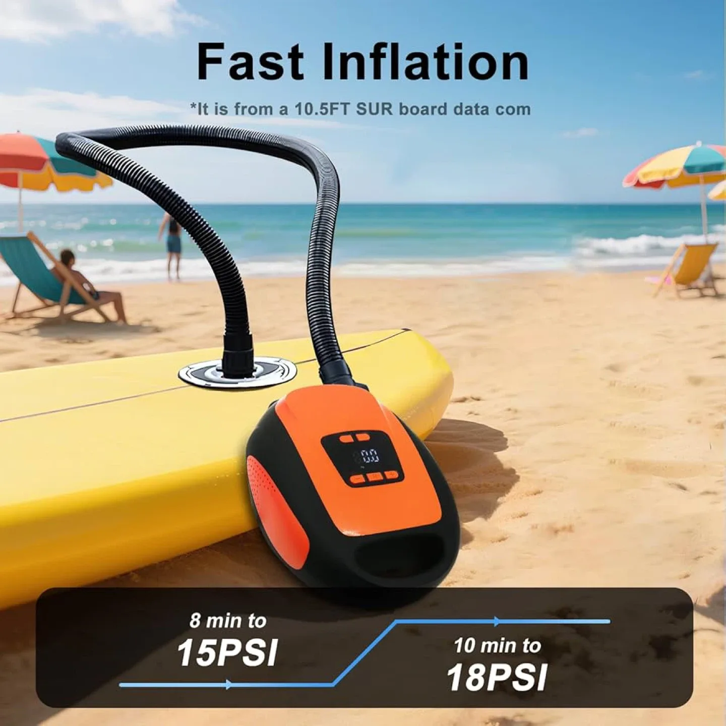 SUP Electric Air Pump for Car (12V) image indicator(5)