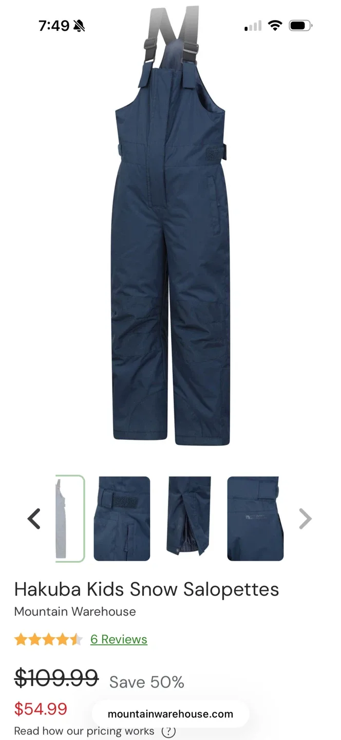 Mountain Warehouse Hakuba Kids Snow Salopettes - Navy image indicator(2)