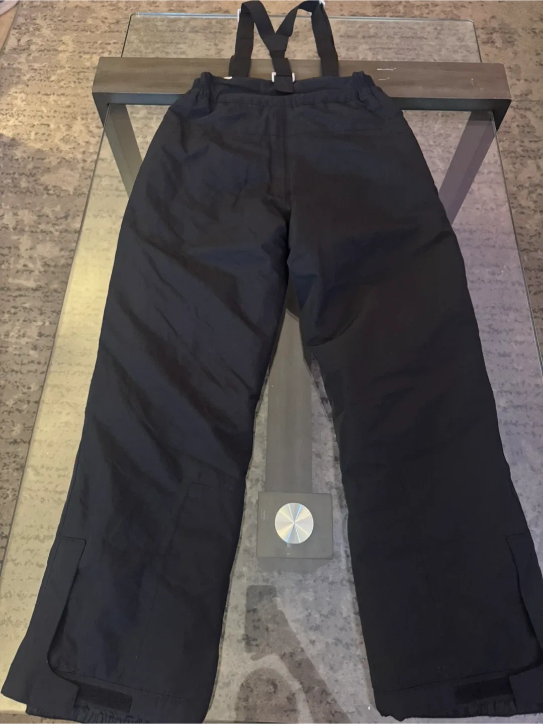 New Kids Black Snow Pants with Suspenders image indicator(3)