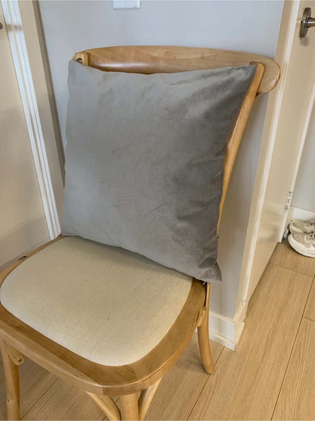 New Grey velvet Throw cushion