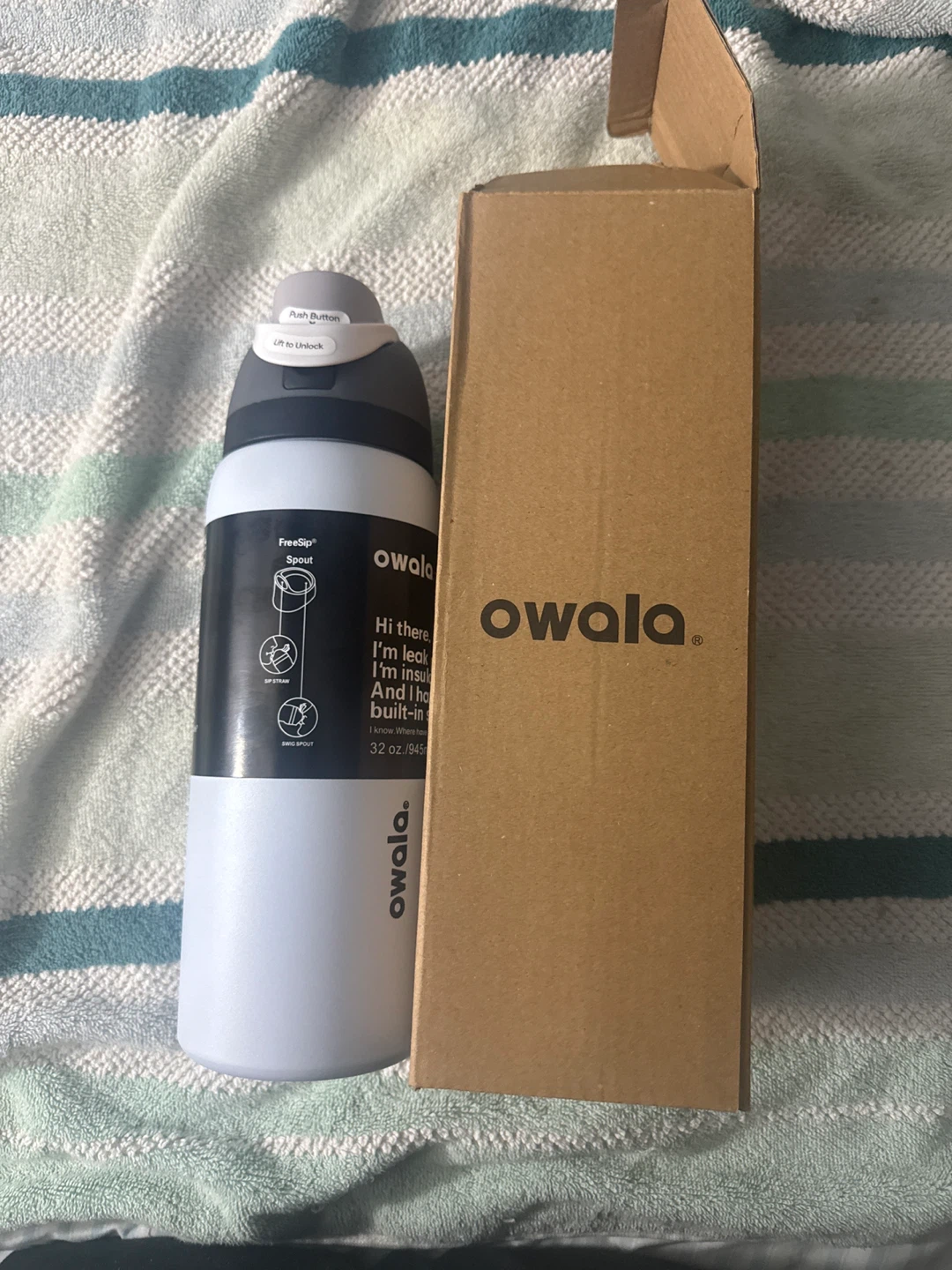 Owala FreeSip Water Bottle 32oz with Box - photo 3