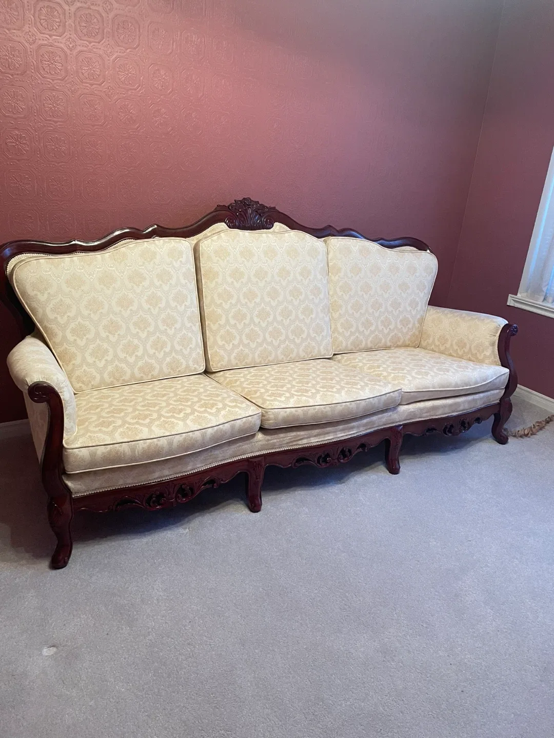 MUST SELL! Antique Style Sofa and Armchair Set thumbnail