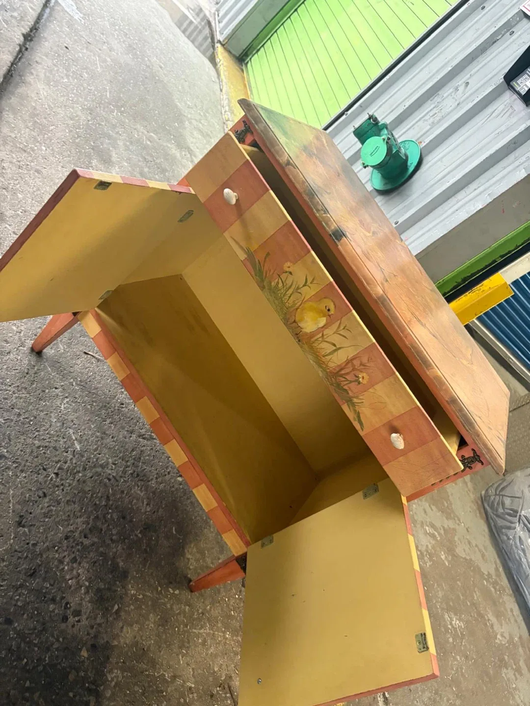 Vintage Painted Accent Cabinet image indicator(2)