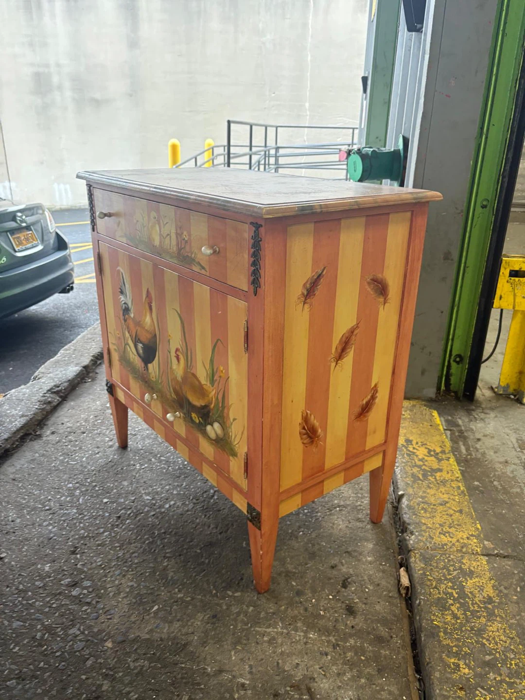 Vintage Painted Accent Cabinet
