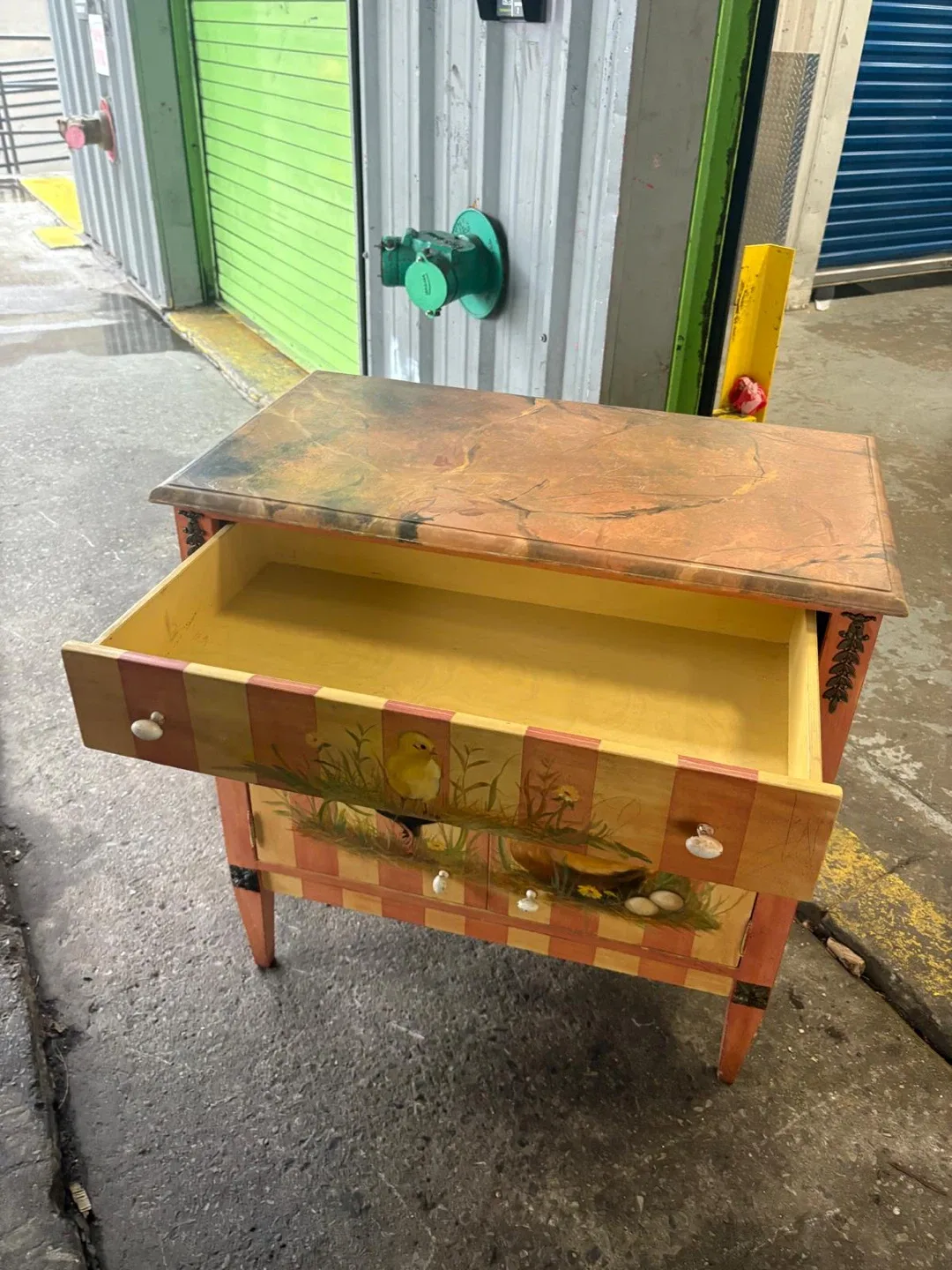 Vintage Painted Accent Cabinet image indicator(3)