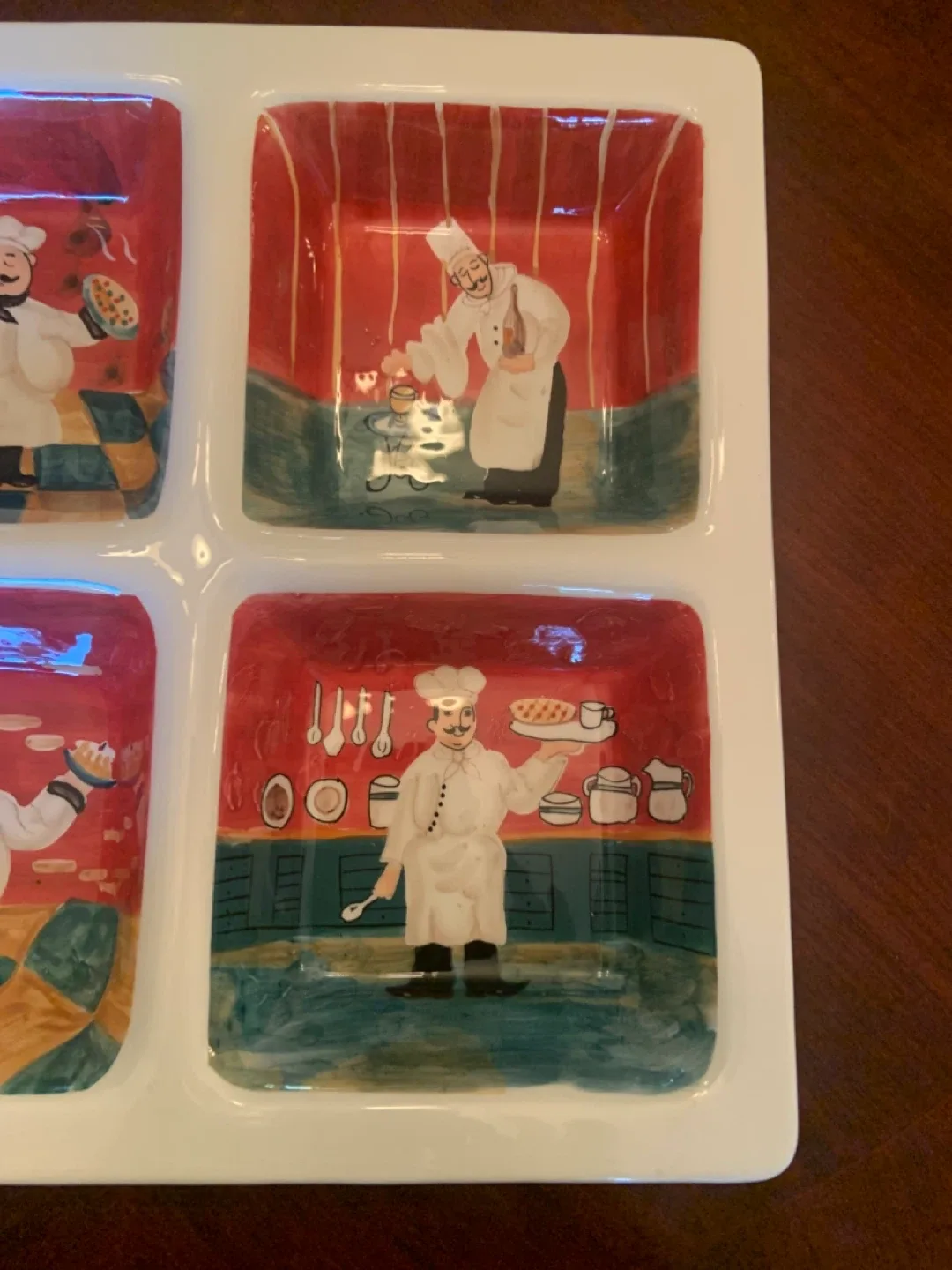 Divided Serving Dish with Chef Design image indicator(3)