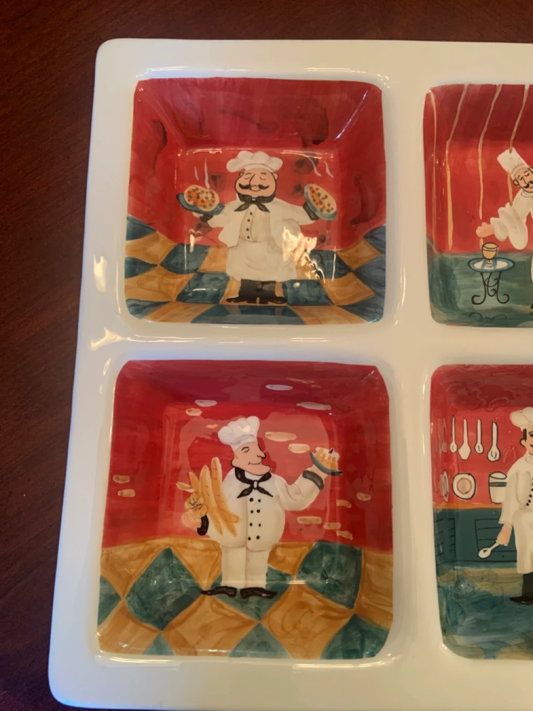 Divided Serving Dish with Chef Design - photo 2