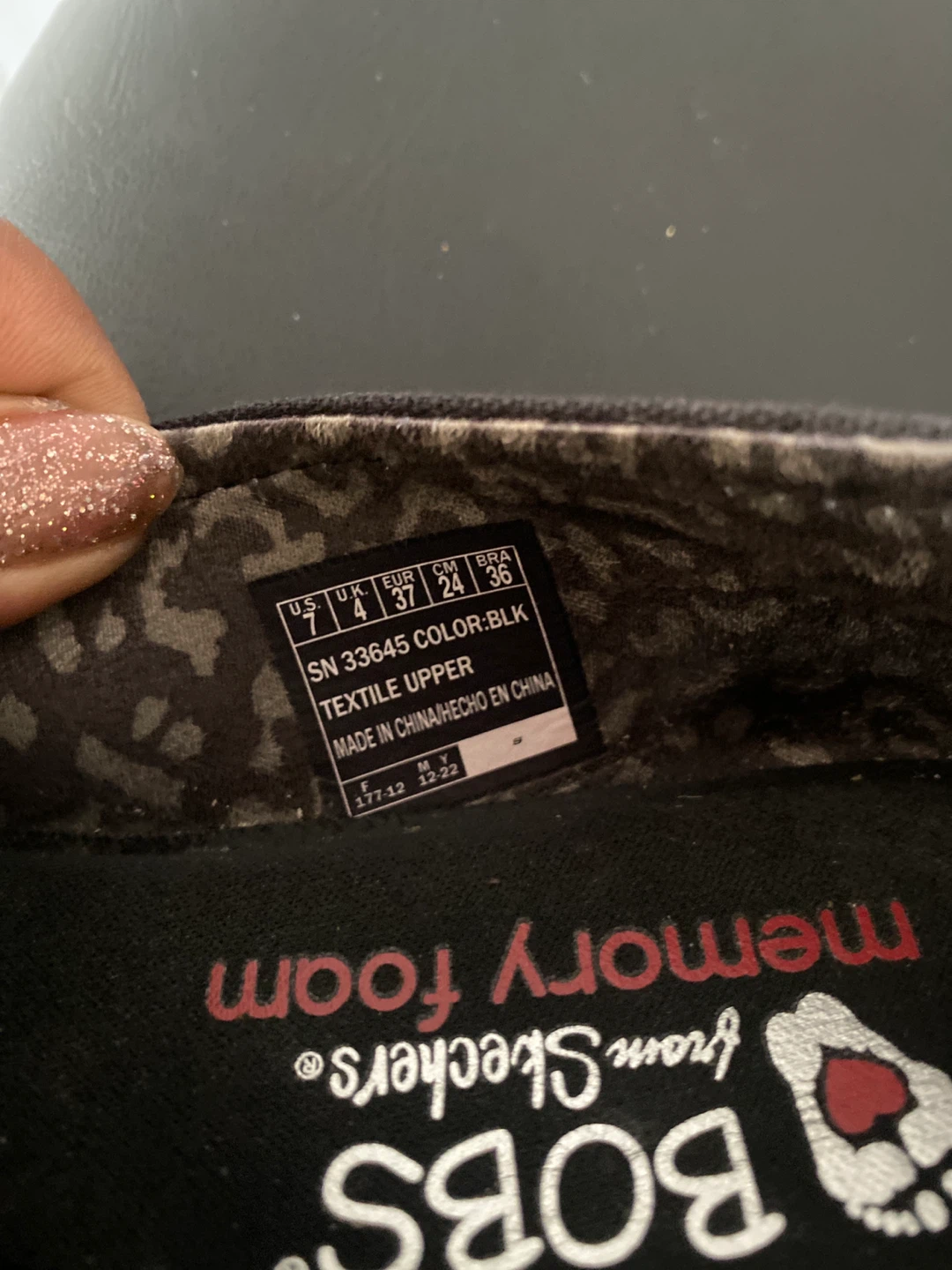 BOBS from Skechers Black Flats - Size 7 - photo 3