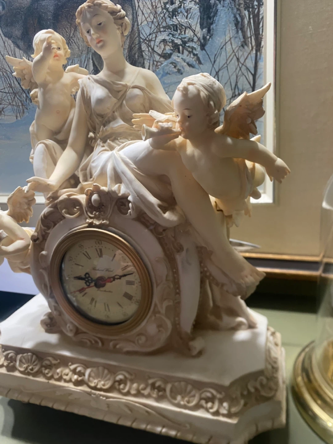 Angelic Ornate Clock Richard Ward Winchester - photo 3