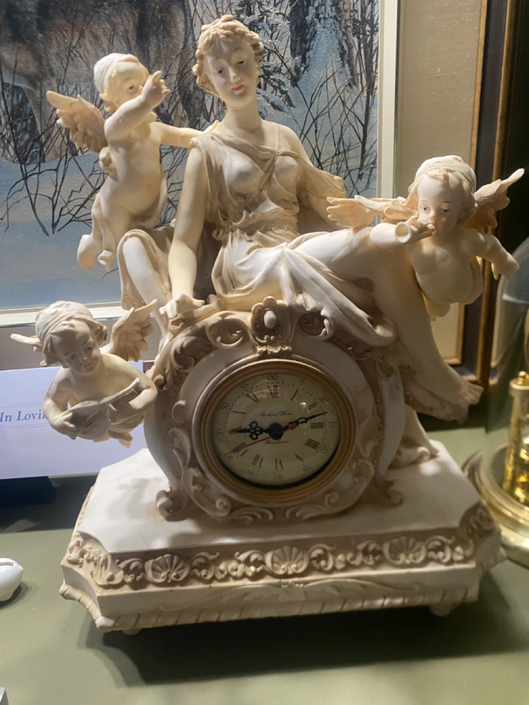 Angelic Ornate Clock Richard Ward Winchester