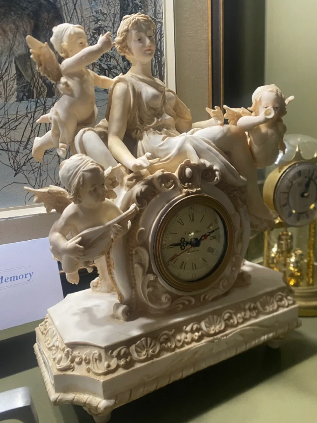 Angelic Ornate Clock Richard Ward Winchester image indicator(2)