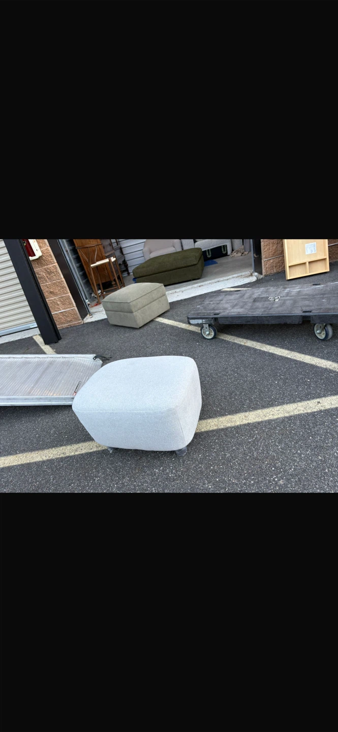 Gray Ottoman Footstool - photo 3
