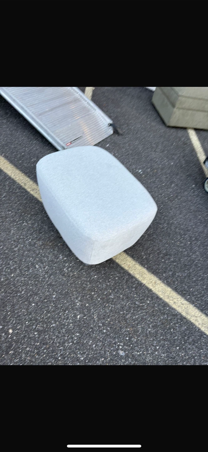 Gray Ottoman Footstool