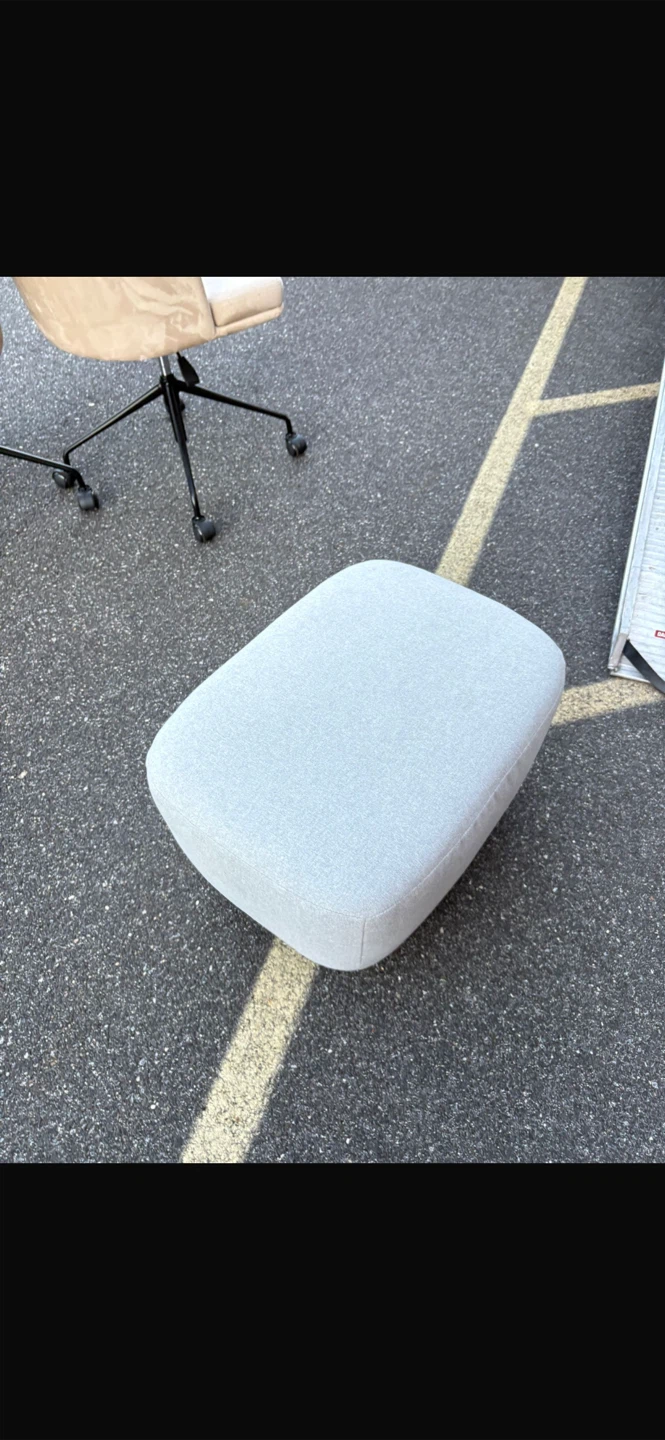 Gray Ottoman Footstool - photo 2
