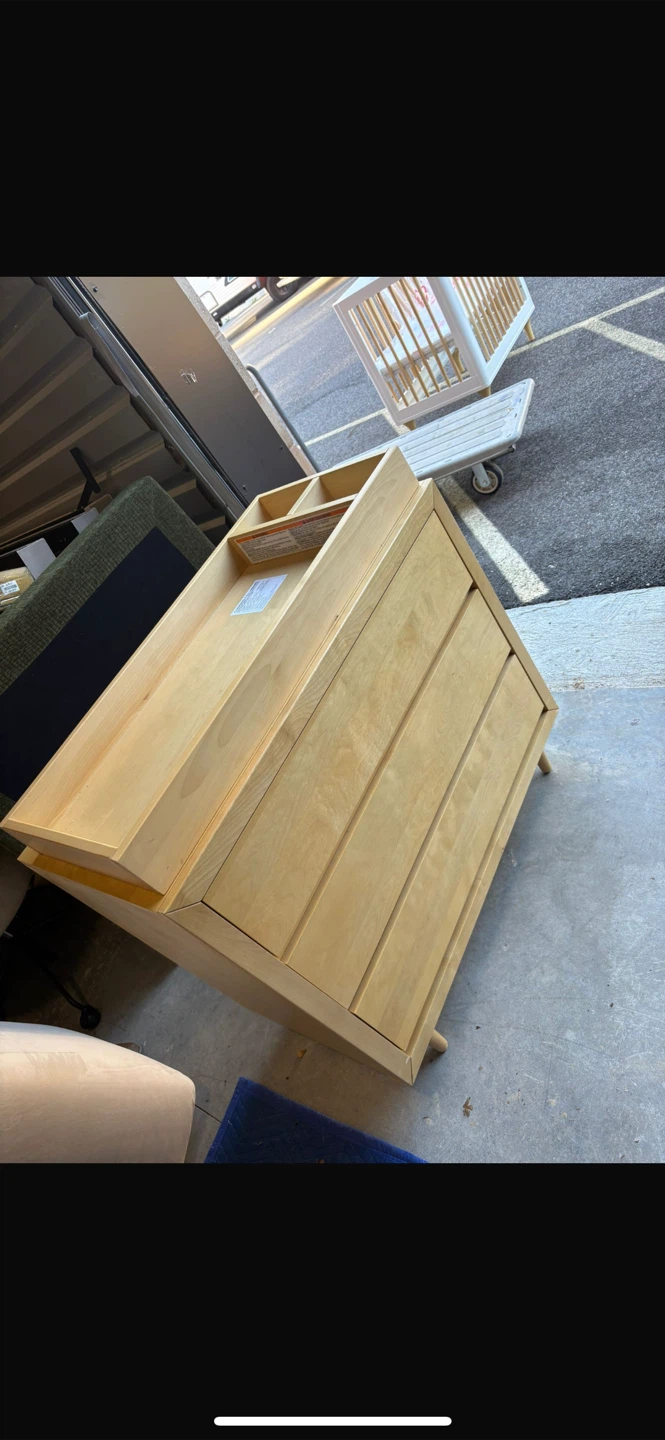 Light Wood Changing Table Dresser