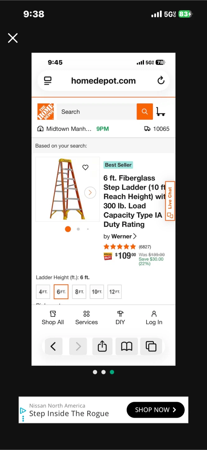 Werner 6 ft. Fiberglass Step Ladder - photo 2