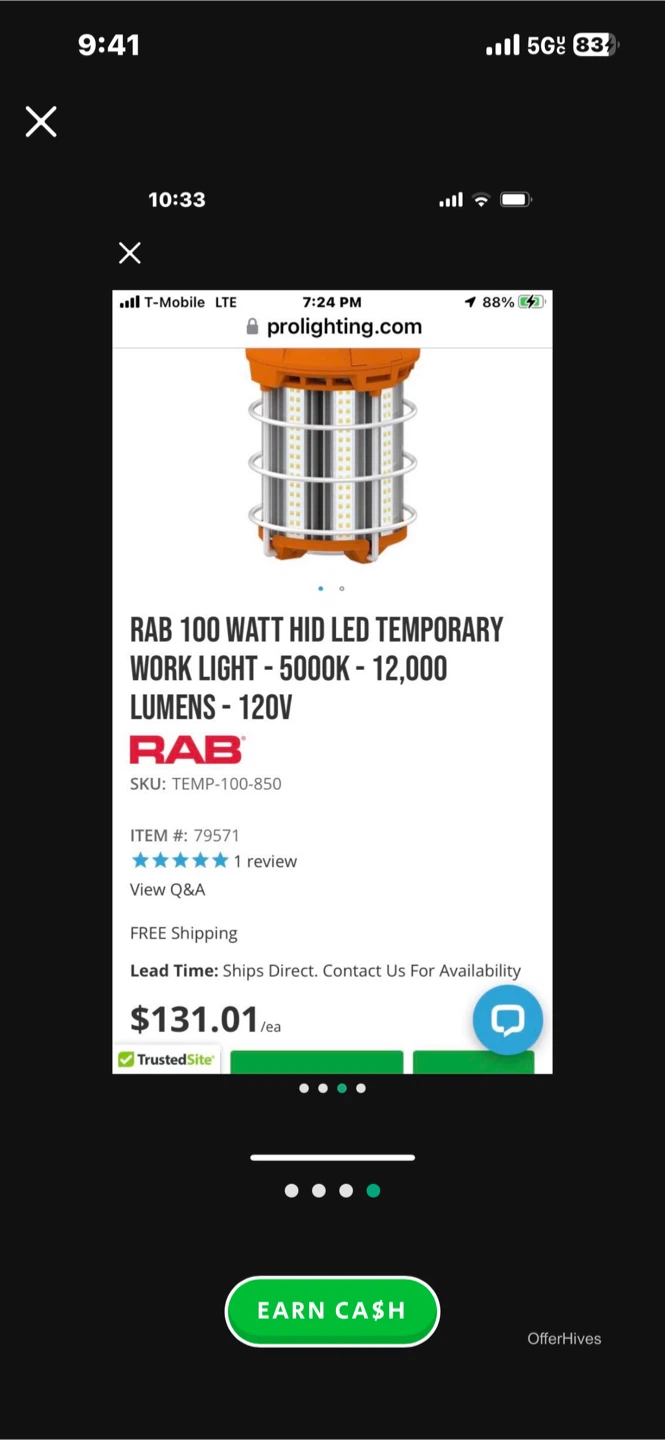 RAB 100 Watt HID LED Temporary Work Light - photo 4