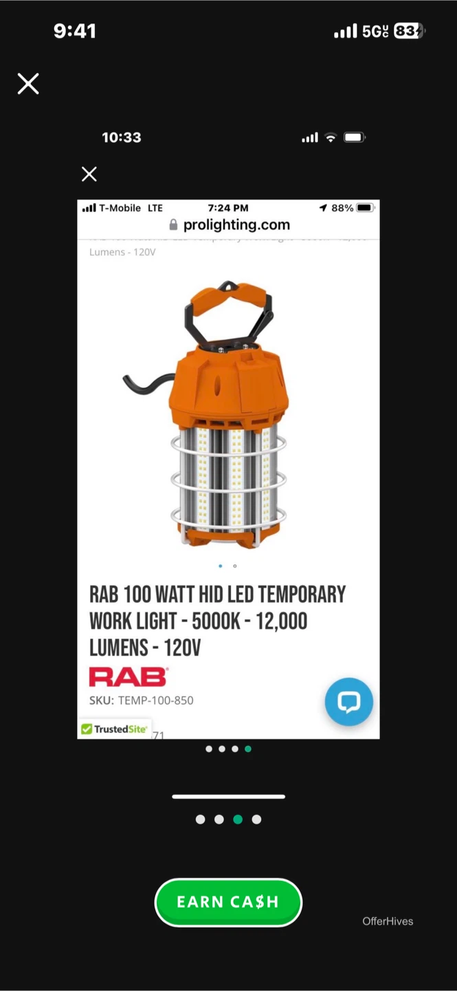 RAB 100 Watt HID LED Temporary Work Light - photo 3