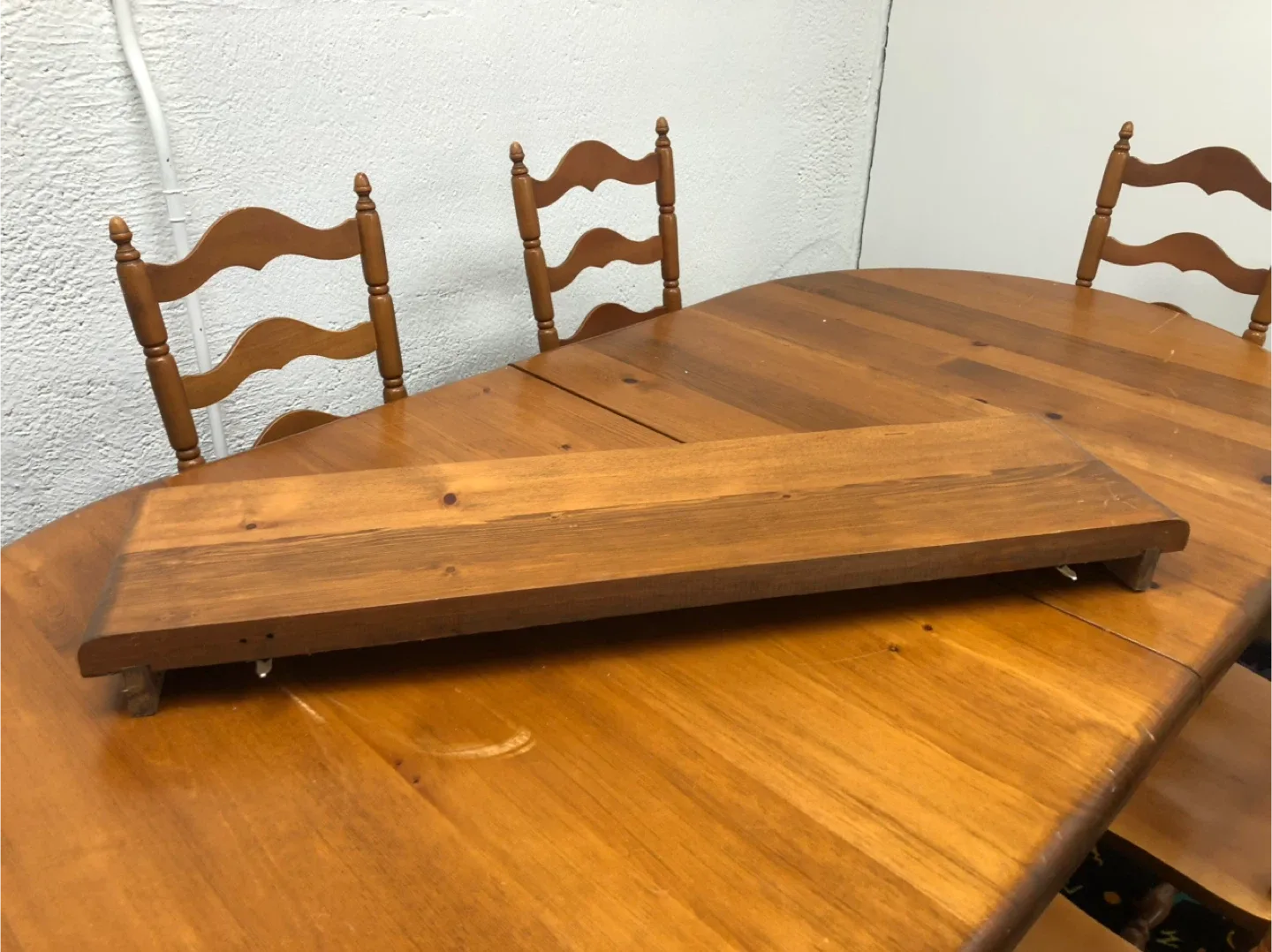 Wood Table Leaf Extension and 6chairs thumbnail