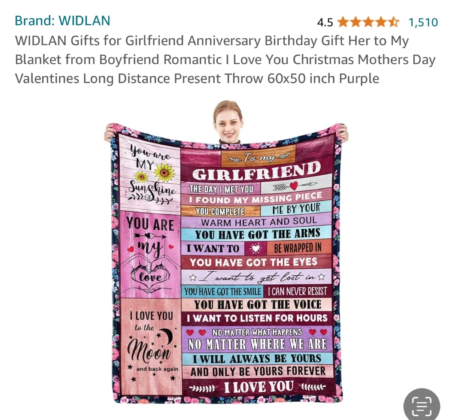 Esllygoily Wife Blanket (50x60inch) thumbnail