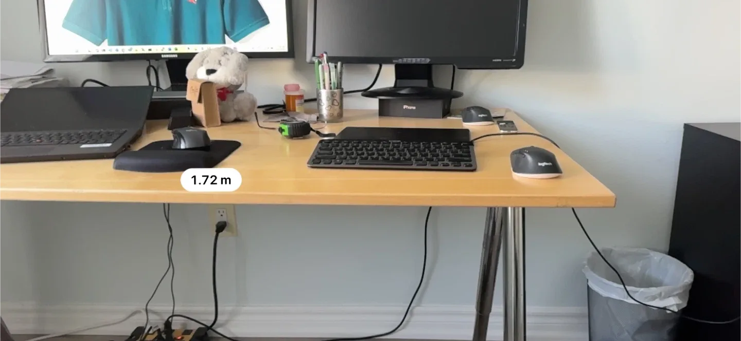 Desk with Metal Legs - 63"x30" image indicator(6)