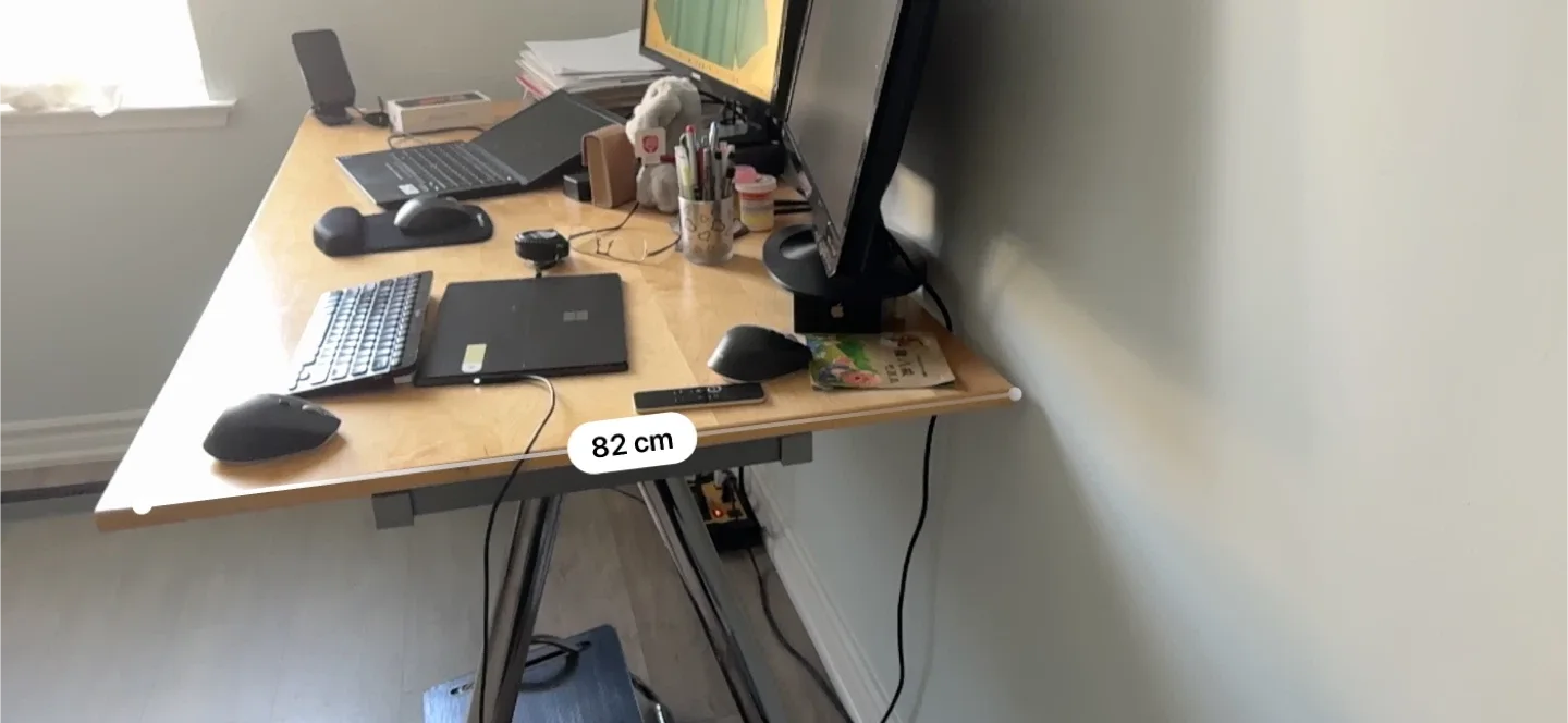 Desk with Metal Legs - 63"x30" image indicator(5)