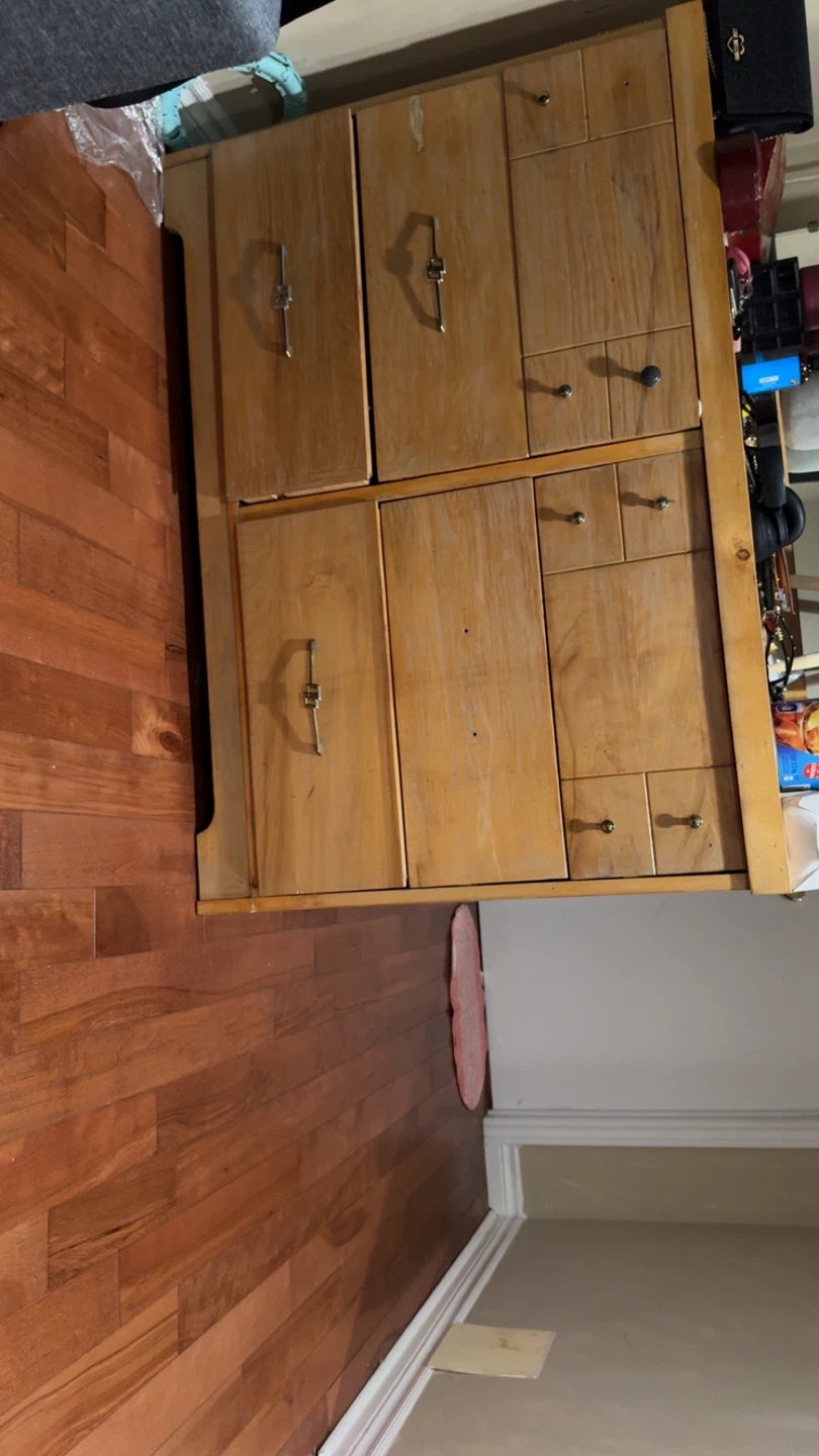 Vintage Wooden Dresser with Mirror - photo 2