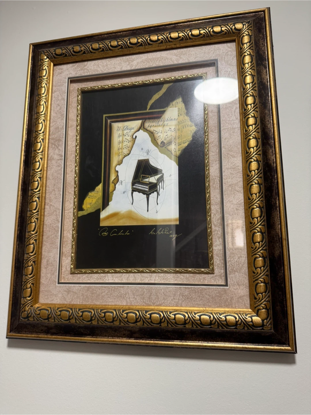 Framed Piano Art Print