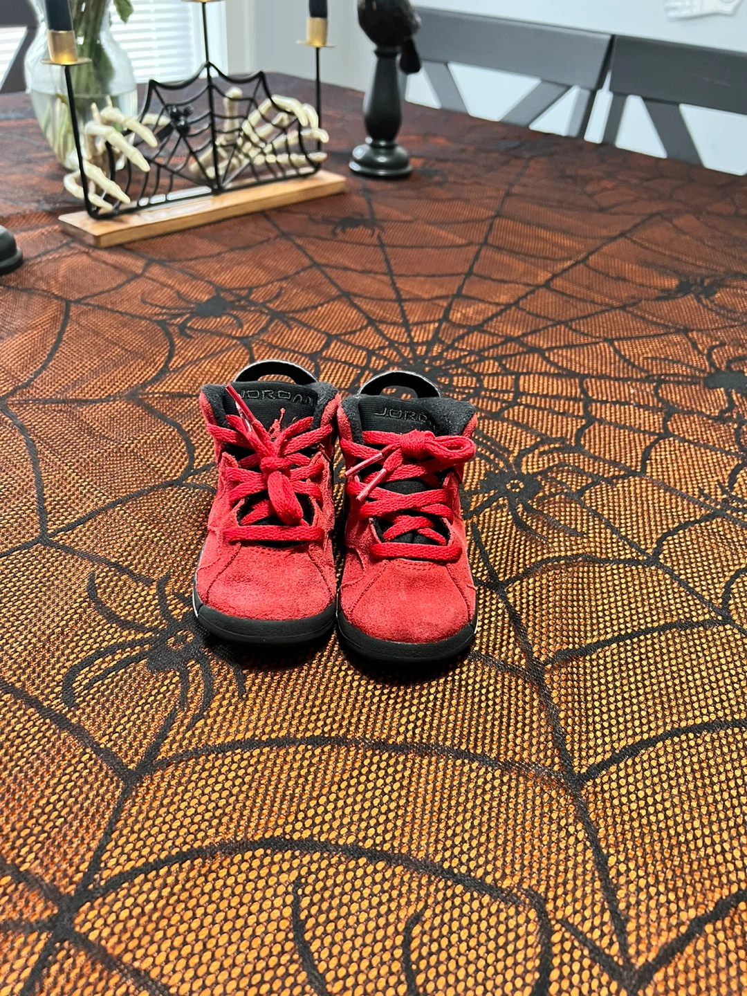 Red Jordan 6 Toddler Shoes - photo 2