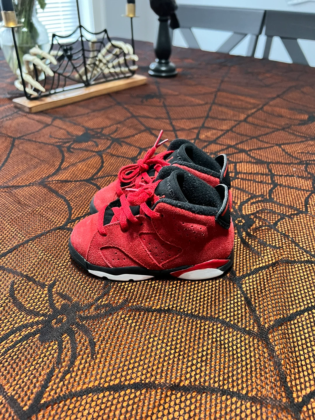 Red Jordan 6 Toddler Shoes - photo 3