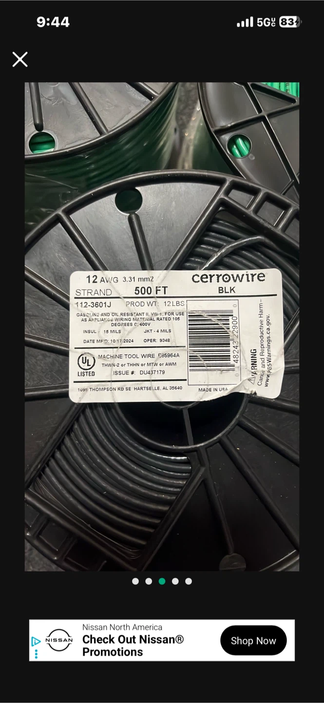 Cerrowire 12 AWG Machine Tool Wire - 500 ft - photo 2