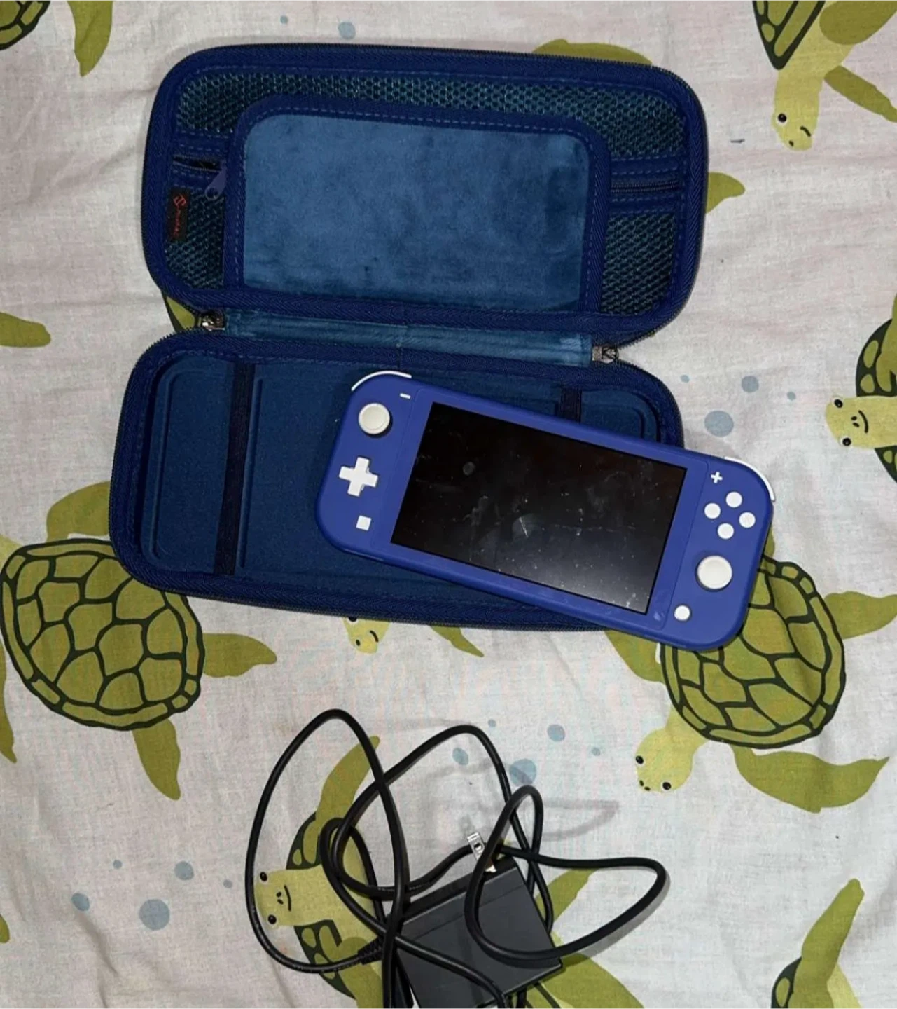 Nintendo Switch Lite Blue with Case & Charger