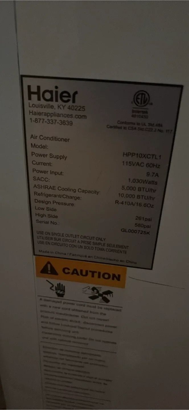 Haier Portable Air Conditioner image indicator(2)