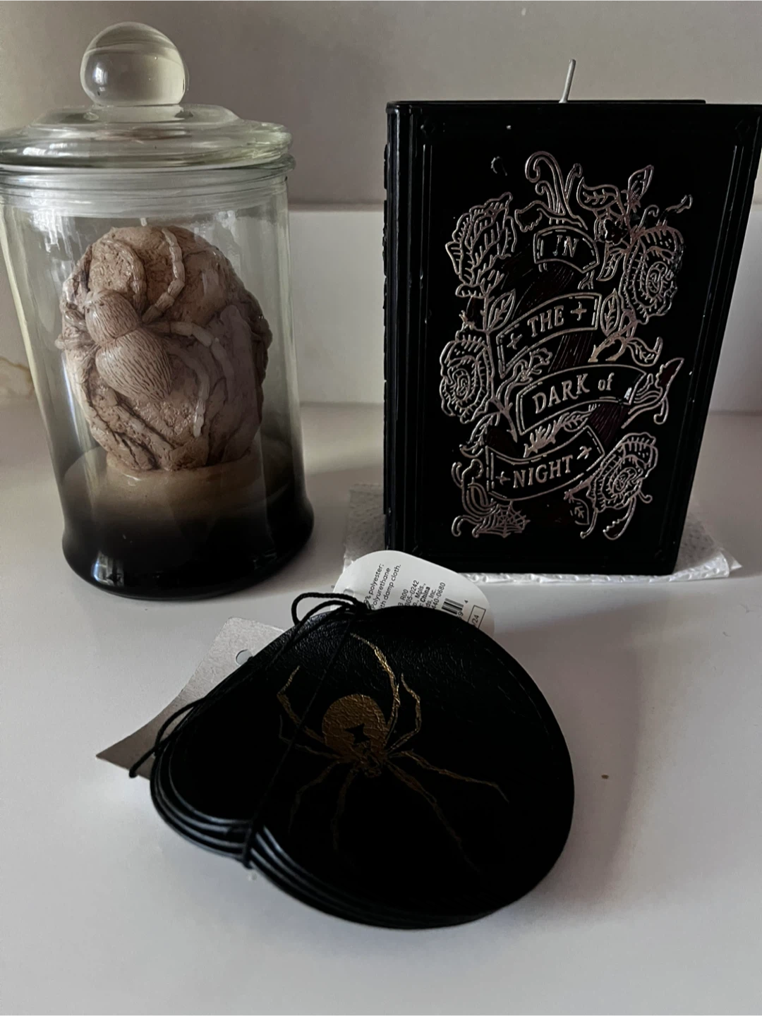 Halloween Decor: Candle, Spider, Coasters - photo 4