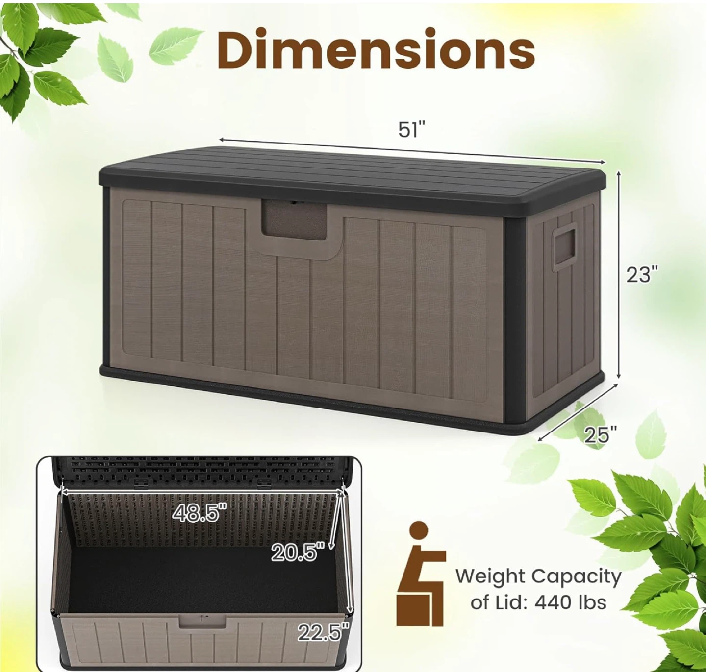 100 Gal Large-Capacity Outdoor Storage Box - NEW! - photo 5