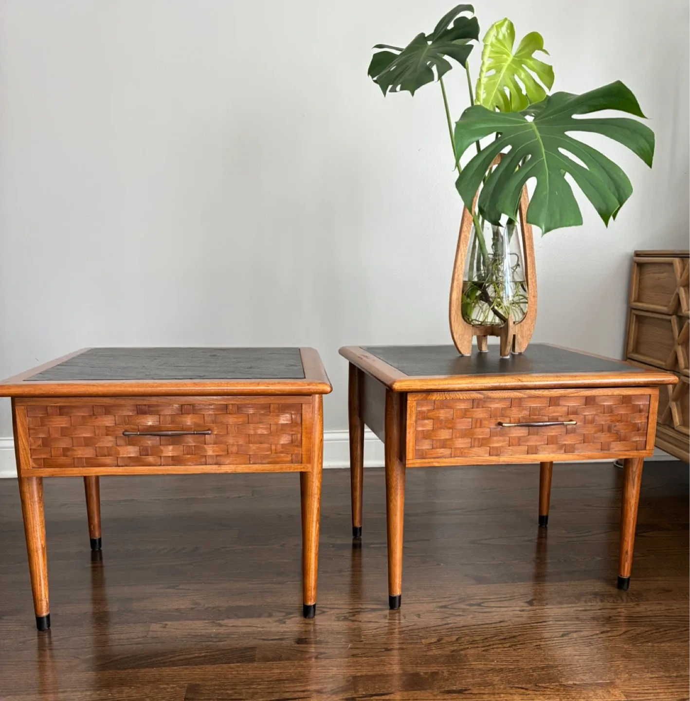 Pair of Mid Century modern side tables thumbnail