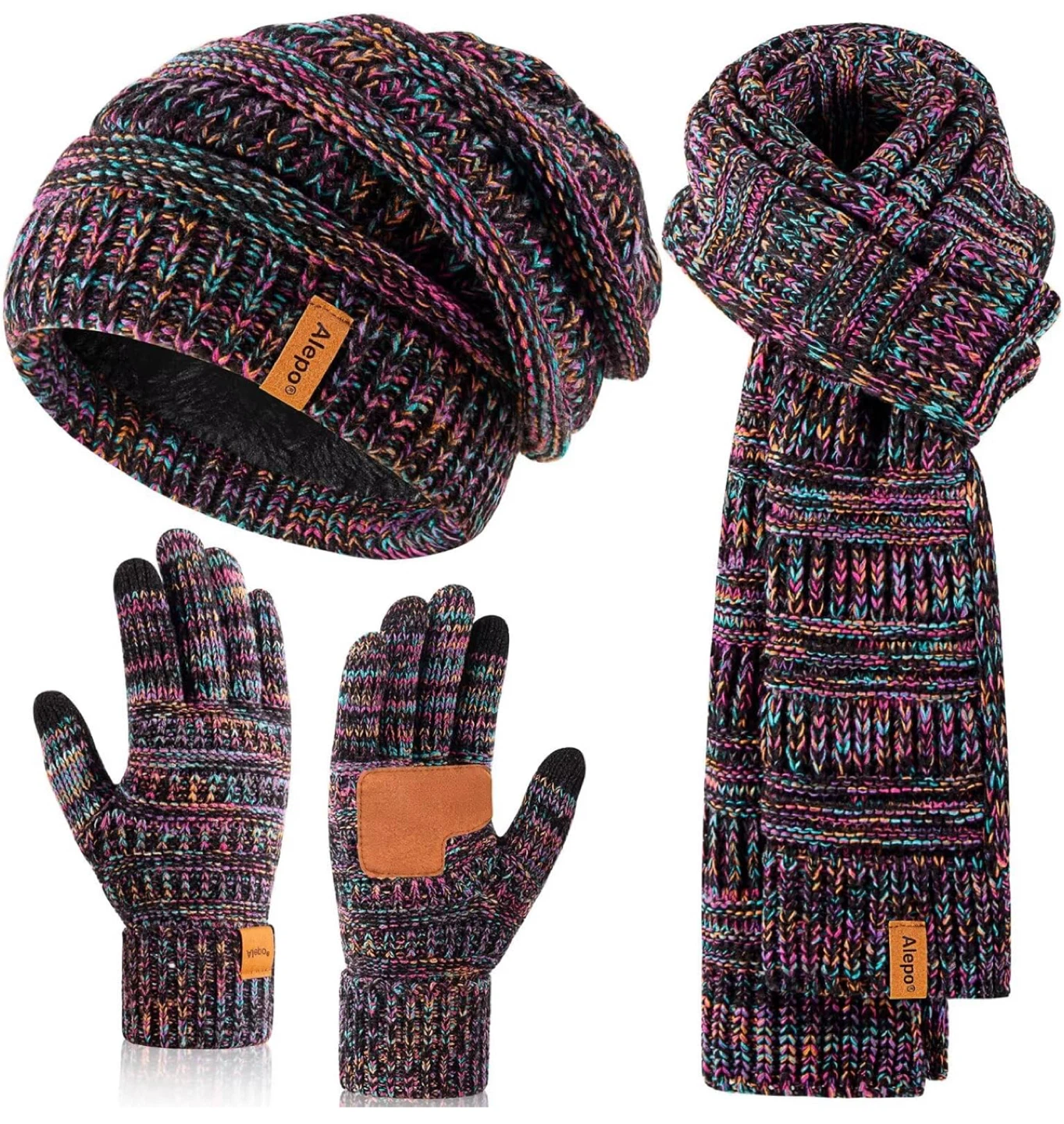 Beanie, Scarf & Gloves Set