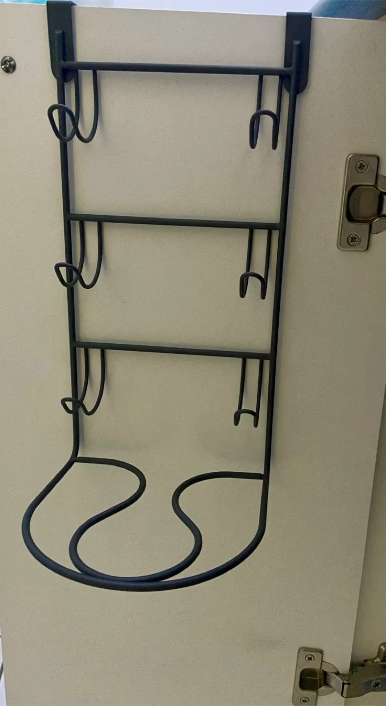 Over the Door Hair Tool Organizer - Black thumbnail