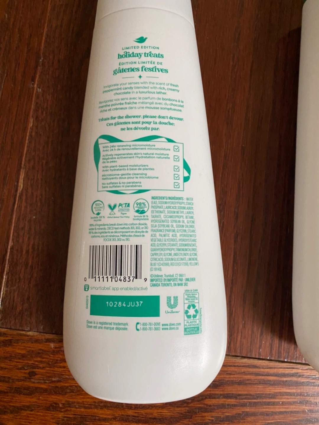 Dove Pepper Mint Bark Body Wash 591 mL - photo 3