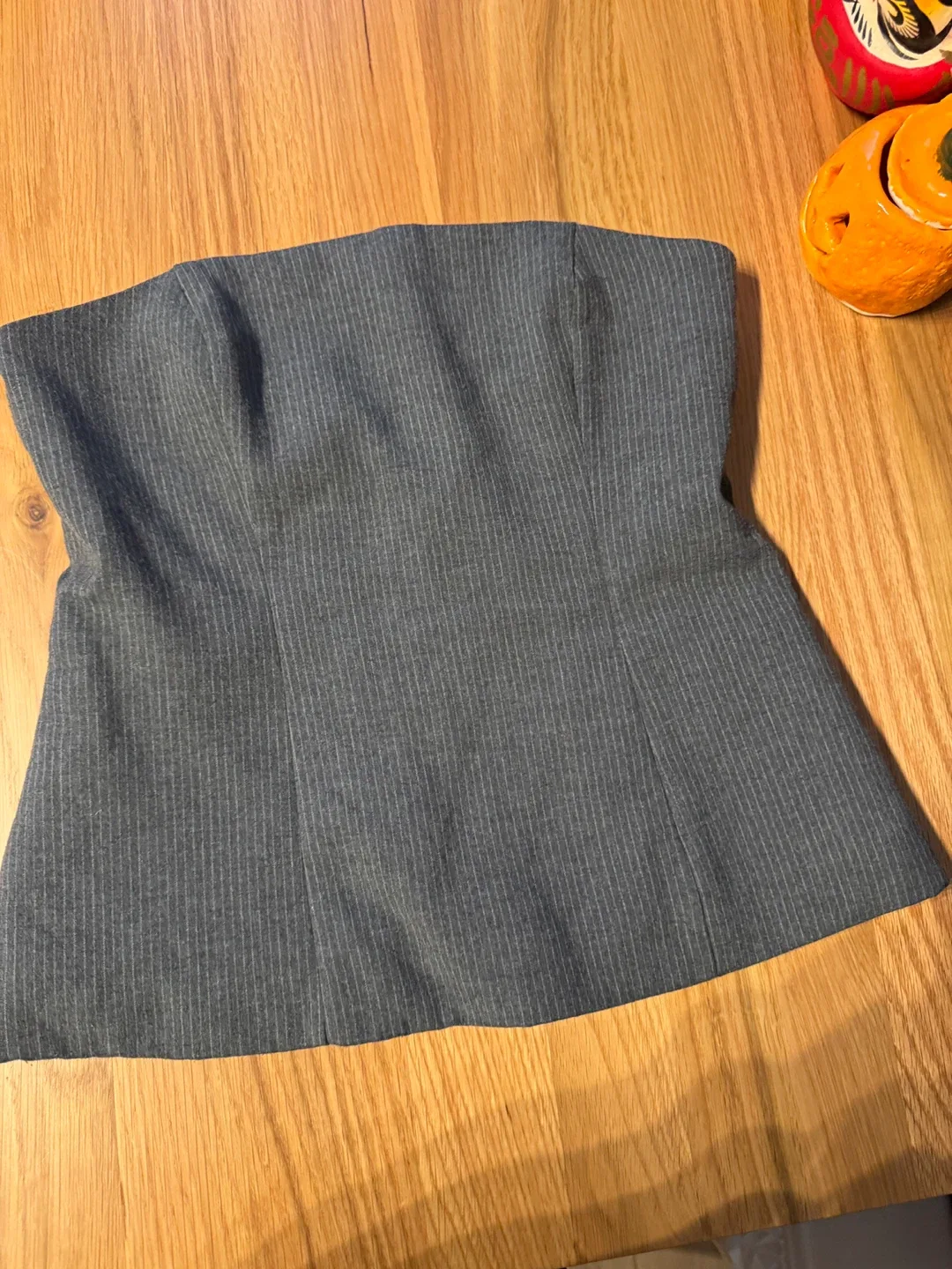 Zara gray sleeveless top thumbnail