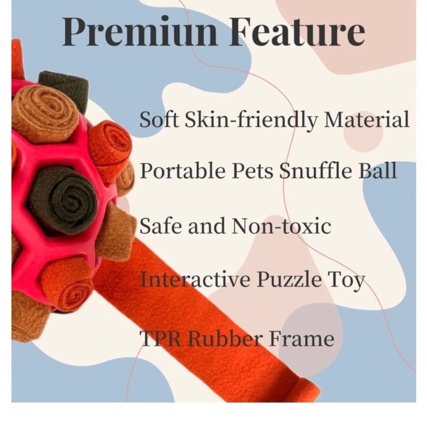 YEENER Interactive Snuffle Ball Dog Toy image indicator(3)