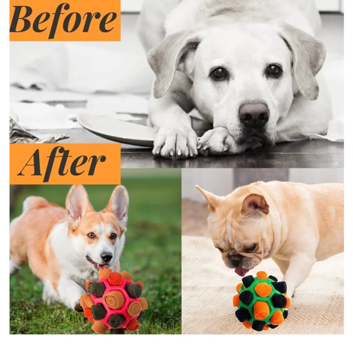 YEENER Interactive Snuffle Ball Dog Toy image indicator(5)