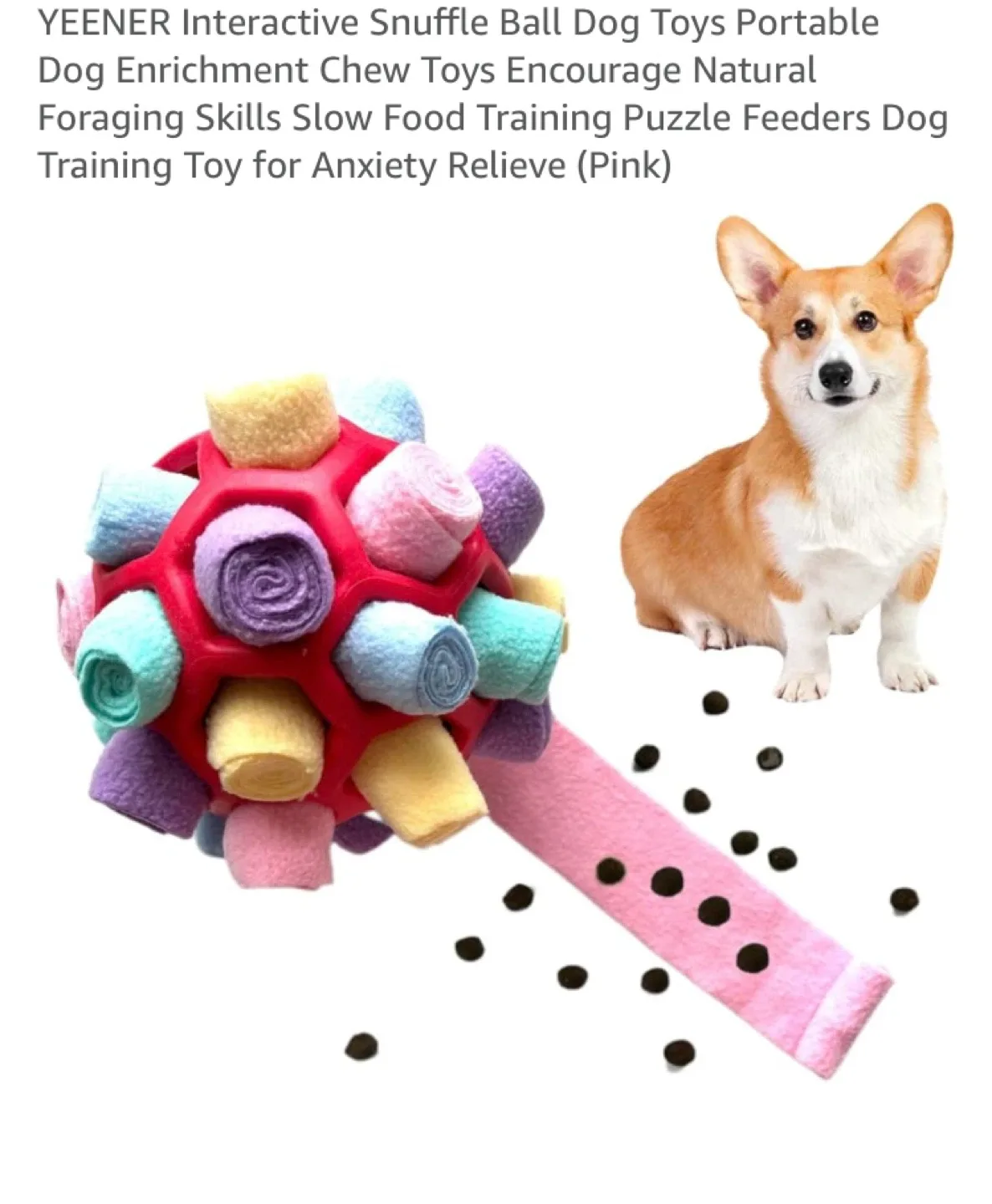 YEENER Interactive Snuffle Ball Dog Toy image indicator(10)