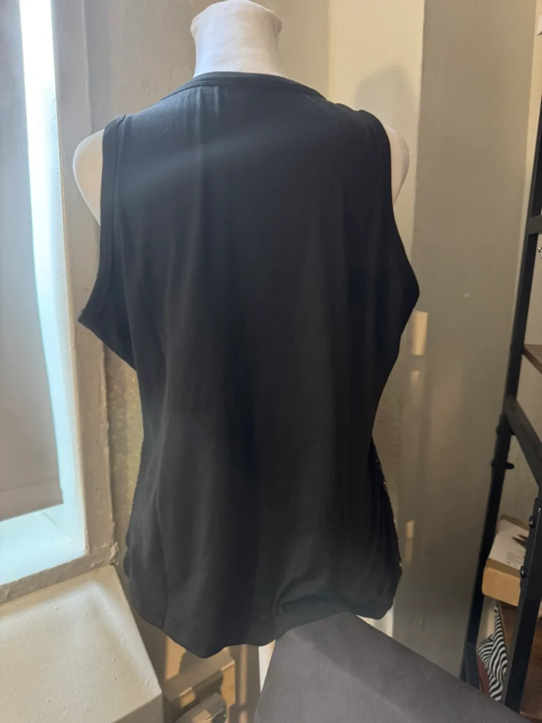 Red Sequin on black Tank Top - Size XL🧡 image indicator(9)