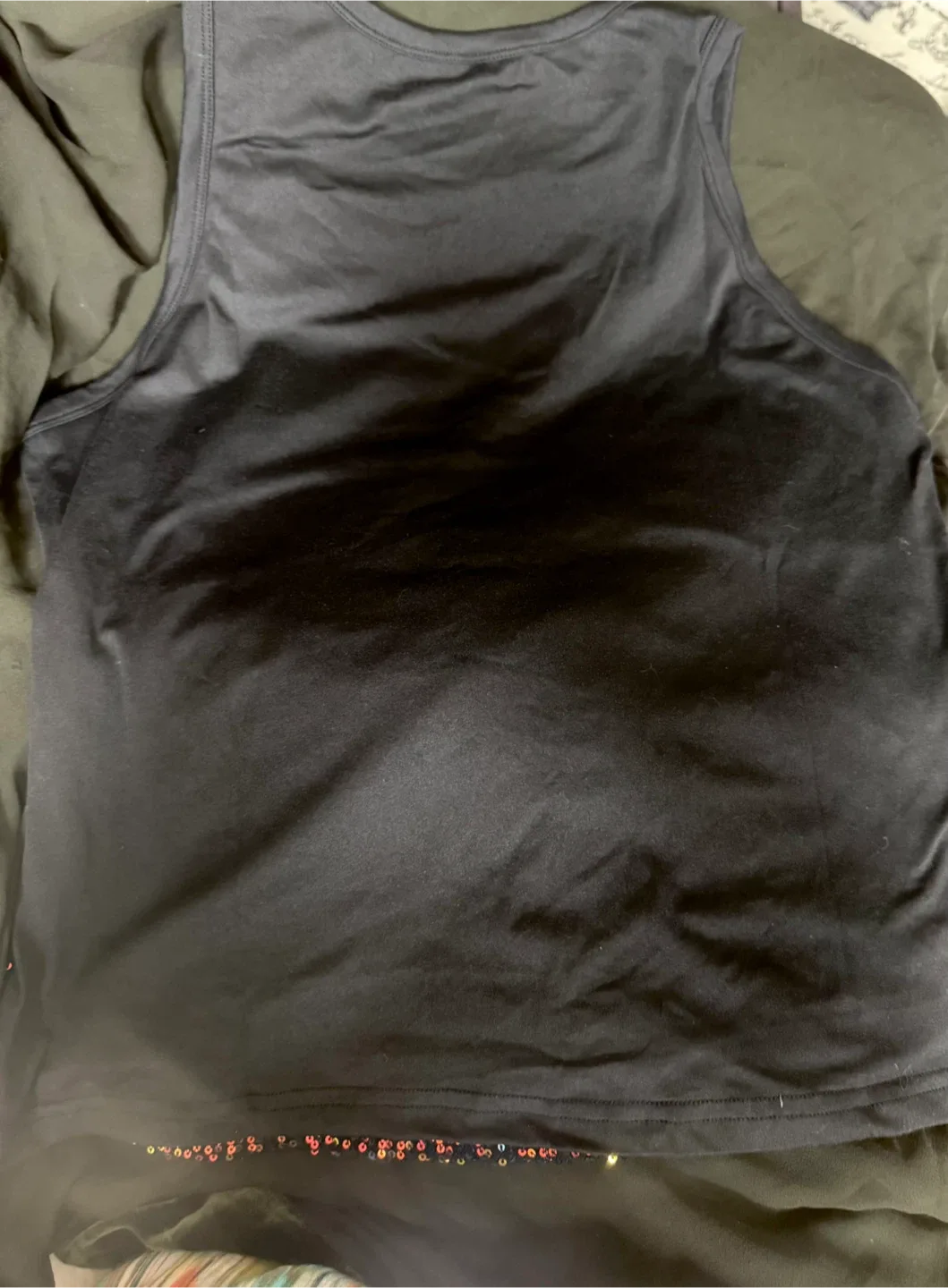 Red Sequin on black Tank Top - Size XL🧡 image indicator(7)