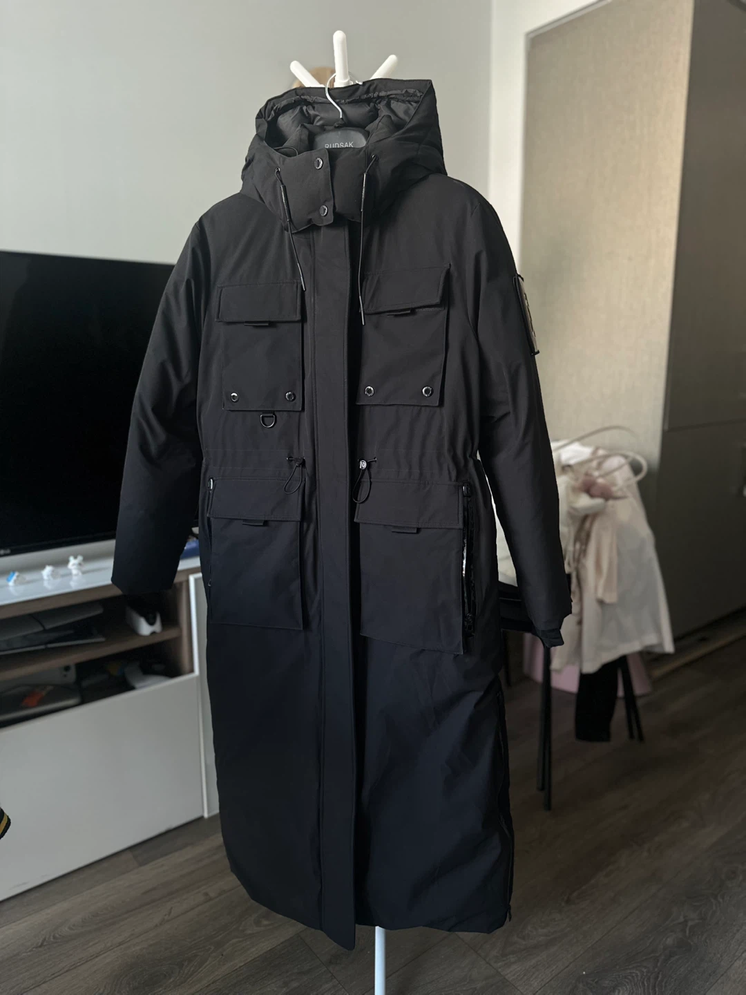 Rudsak Atmosphere Black Parka, Size L/G