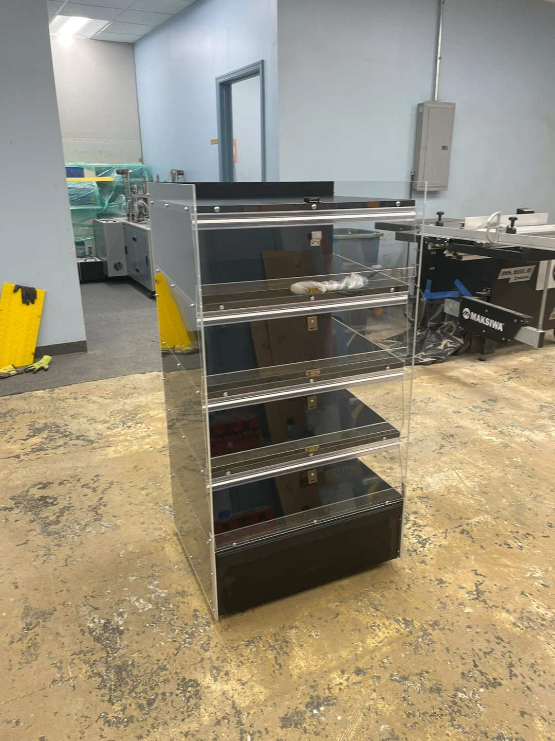 Display Shelf - Black & Clear Acrylic
