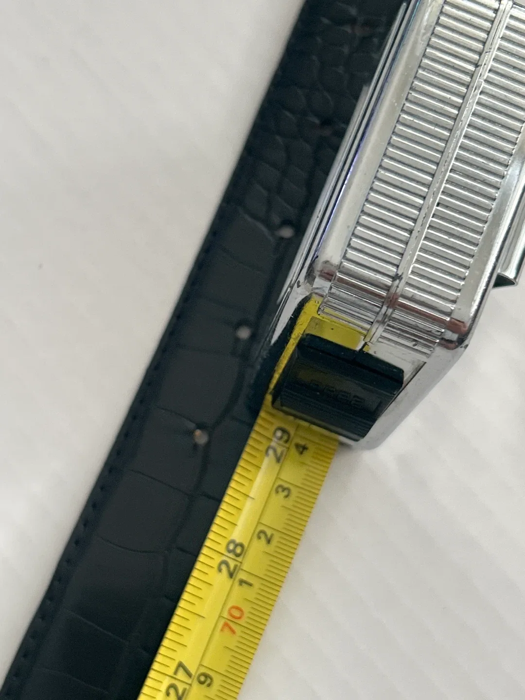 Vince Camuto Black Croc Embossed Belt image indicator(8)