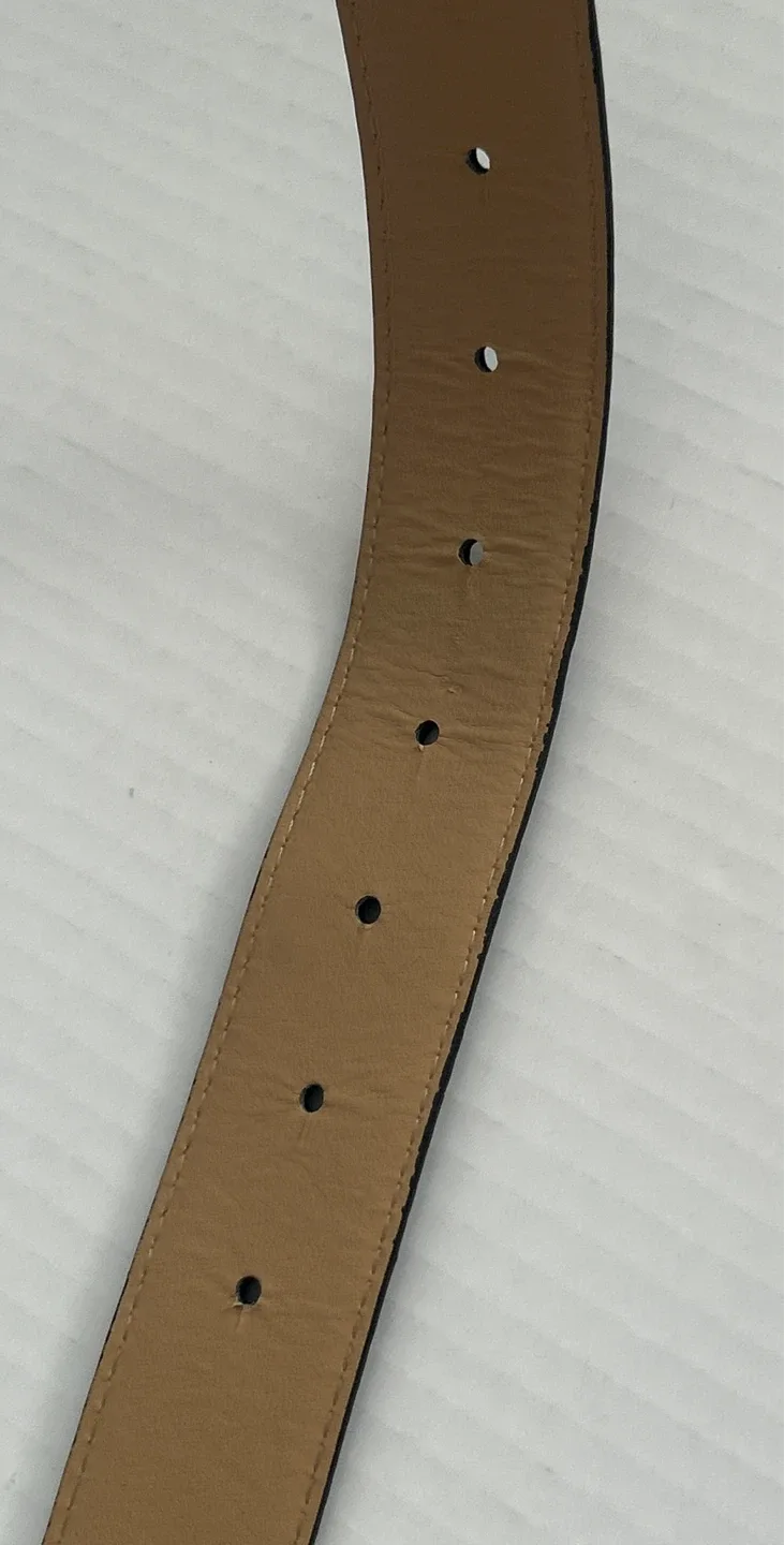 Vince Camuto Black Croc Embossed Belt image indicator(9)